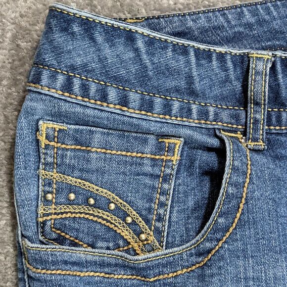 Lane‎ Bryant Bootcut Jeans Women Size 26 Slim Genius Fit Inseam 26.5" Raw Hem - Picture 5 of 12